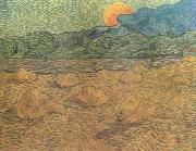 Vincent Van Gogh Evening Landscape with Rishing Moon (nn04) oil painting on canvas